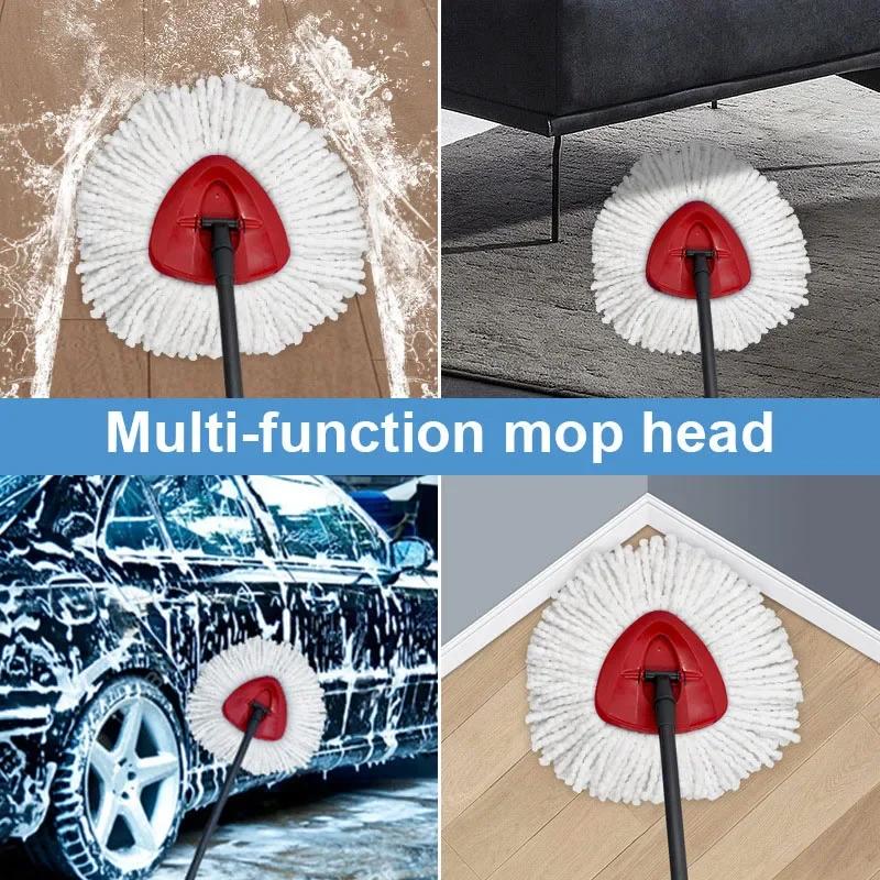 Thickened and Super Absorbent Triangular Plate Mop Head Replacement, Ultra-Thin Fiber