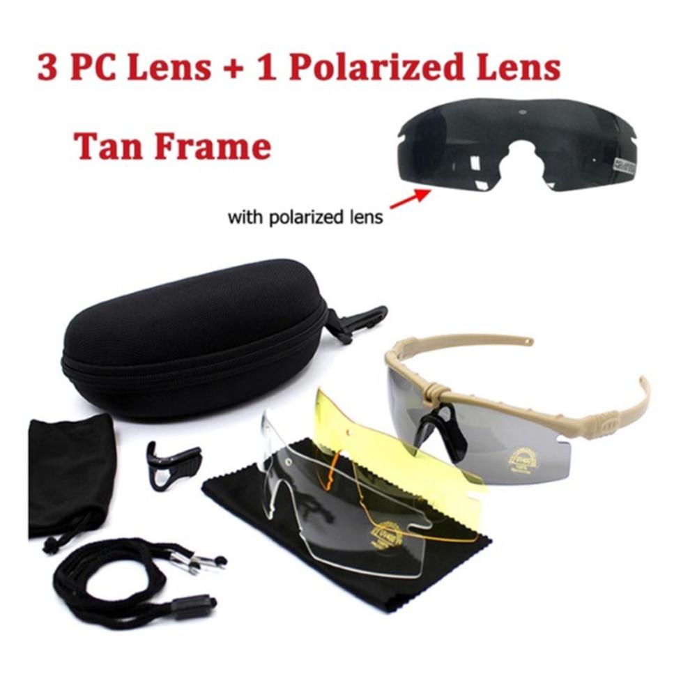 Tactical Combat Sunglasses Men Tactical Eyeshield Shooting Glasses Goggles