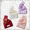 Crystal Satin Wrist Bags Washable Moth Orchid Small Bucket Bags Shining Handheld Gift Jewelry Bags For Girl Lady Women Female