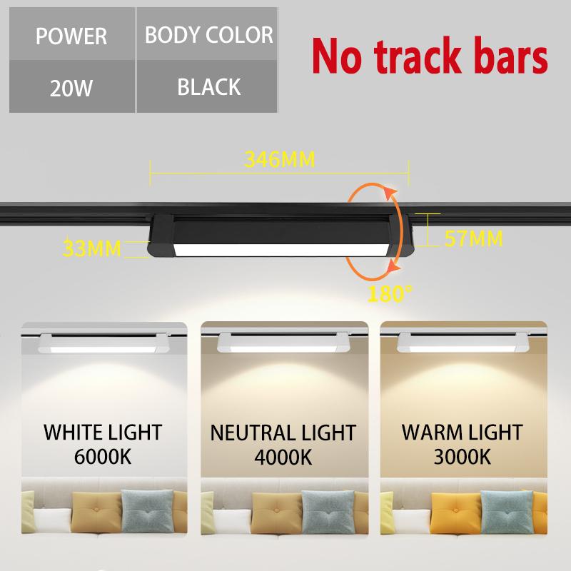 New Track Lights Aluminum Ceiling Track Light Floodlight Lamp 110-220V Light Track Rail  Indoor Life Clothing Store Home Decor