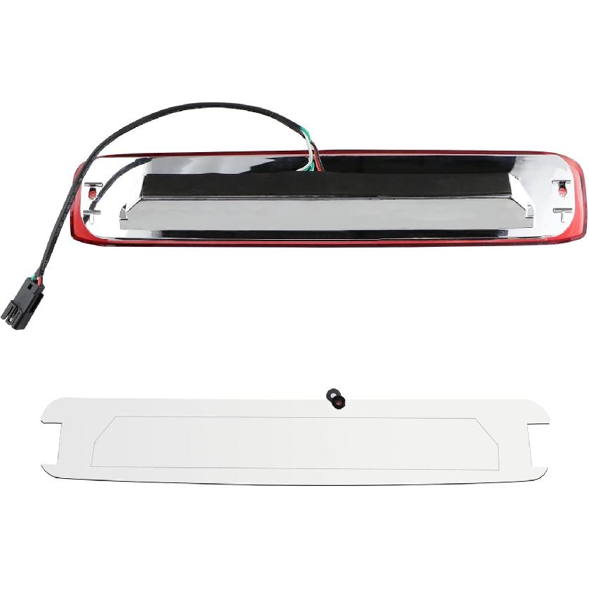 Tresound 3Rd Third Brake Light For 1999-2006 Chevy Silverado/GMC Sierra LED Cargo Light High Mount Lamp, Chrome Housing Red Lens