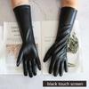 38 CM Long Sheepskin Gloves Women's Fashion Color Leather Finger Gloves With Velvet Lining to Keep Warm in Autumn and Winter