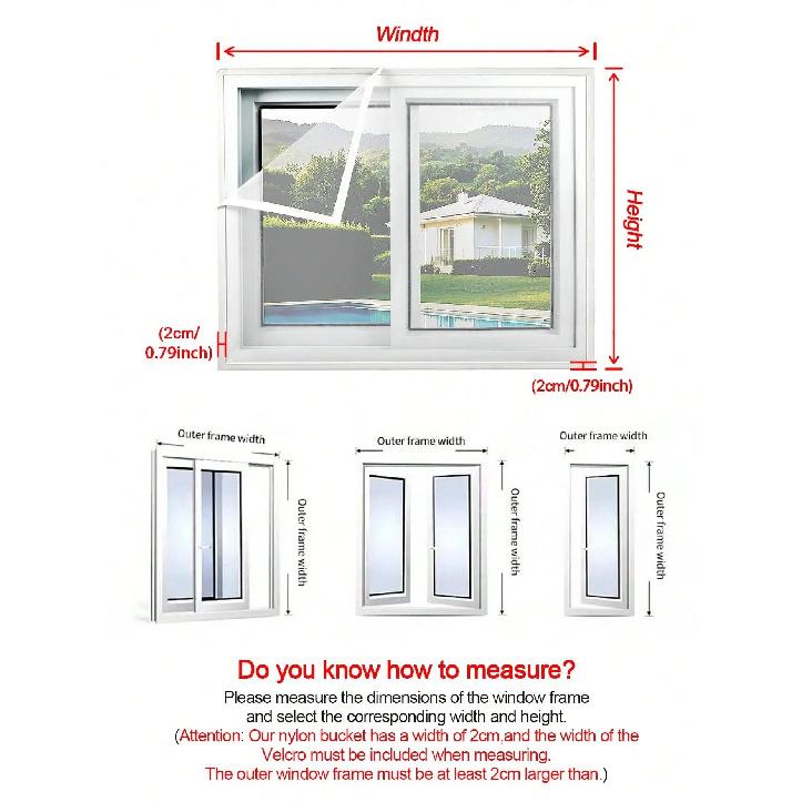 Self-Adhesive Mosquito Netting Window Screen No Drill Sand Window Curtain Self-Installation Invisible Household Insect-Proof Net Power Window 7