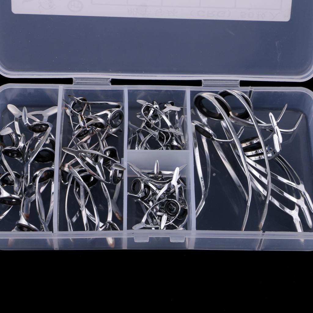 50Pcs Fishing Rod Guides Eye Rings Parts DIY Pole 14mm