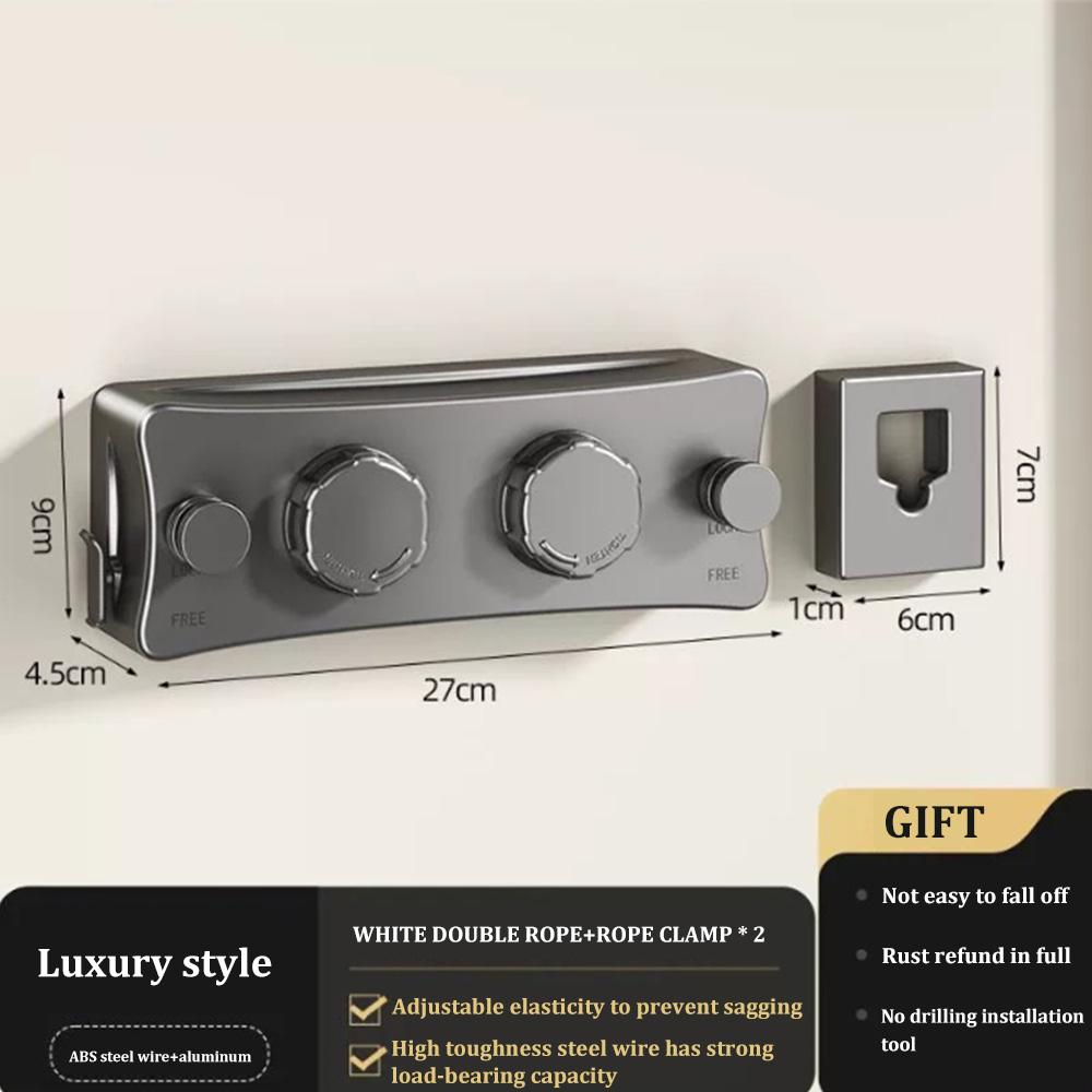 

Новая 5,1-метровая выдвижная бельевая веревка из нержавеющей стали 304, выдвижная веревка для сушки белья, компактная сушилка для одежды L