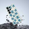 For Samsung Galaxy S25 Ultra Case Blue Turtle Pattern Printing Straight Edge TPU Phone Back Cover