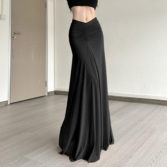 

Осеннее Новое Поступление: Облегающая юбка-рыбка с высокой талией XL чёрный