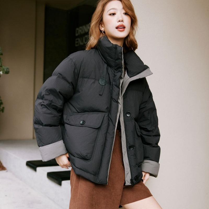 Winter New Casual Versatile Women's Short Cotton Coat Women's Loose Thickened Jacket