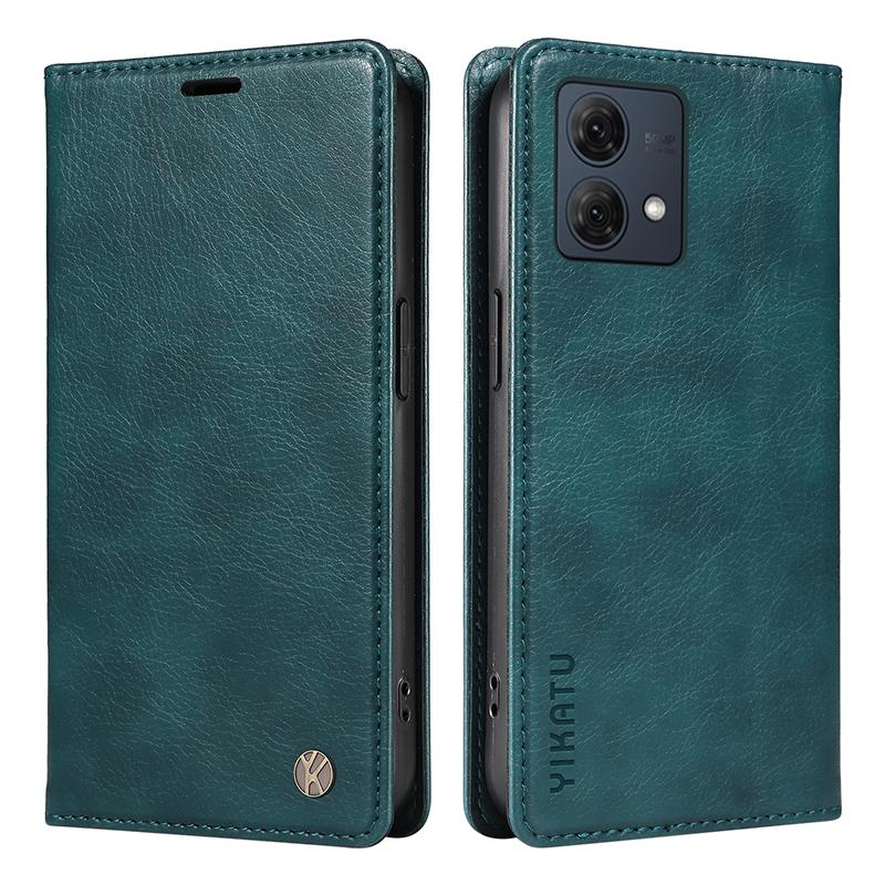 YIKATU YK-006 For Motorola Moto G84 5G Case PU Leather+TPU Litchi Texture Wallet Cover