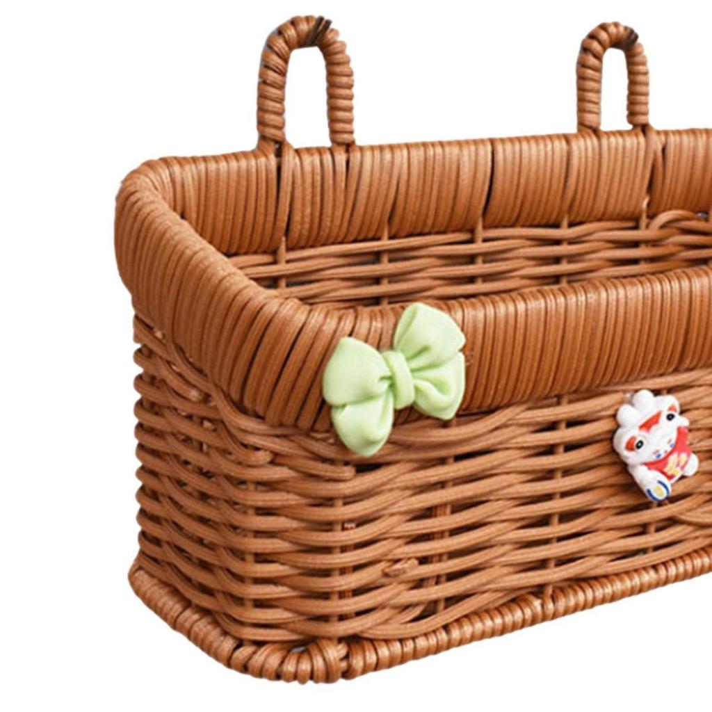 Aufbewahrungskorb aus Rattanimitat, Aufbewahrungsorganisator, Wandbehälter für Zwiebeln und Knoblauch, Eier- und Obstkorb für Knoblauchküchengarten