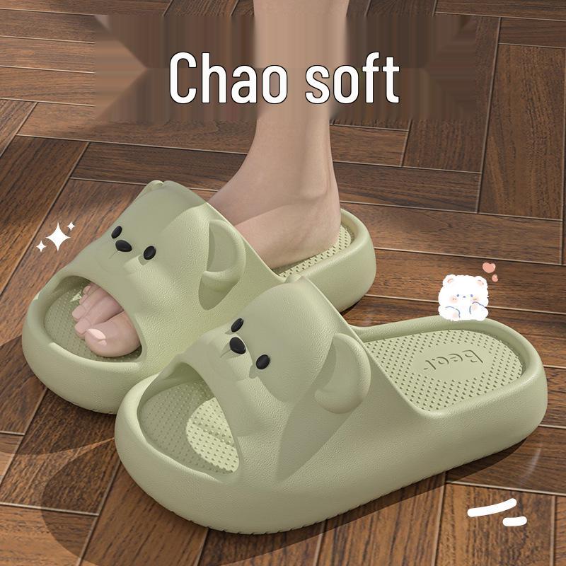 

Женские мультяшные тапочки на толстой подошве с нескользящим эффектом - Летний трендовый стиль 2025 года для дома и мужчин 36-37