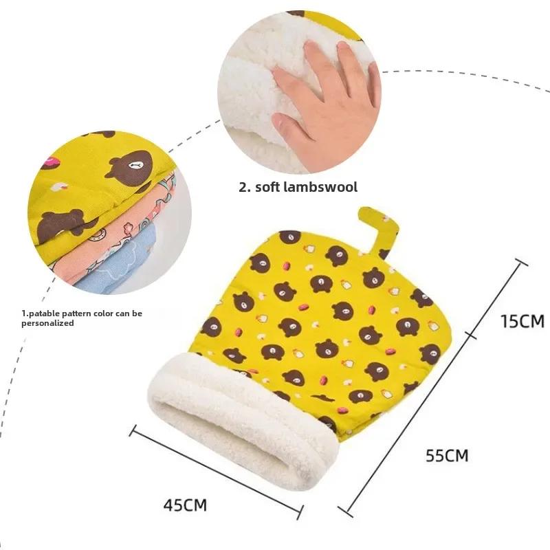 Self-warming Cat Bed, Soft Plush Cat Winter Sleeping Bag, Cat Sleeping Bag for Indoor Cats, Cute Pet Puppy Pet Litter Bed