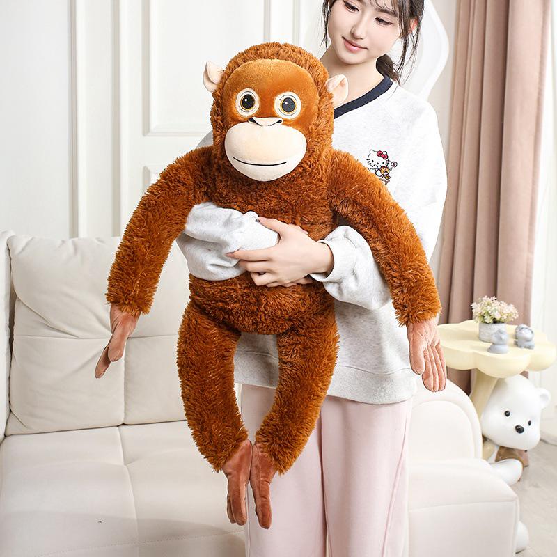 Cross-Border Plush Gorilla Doll - Realistic Monkey Design with Velcro Hands and Feet