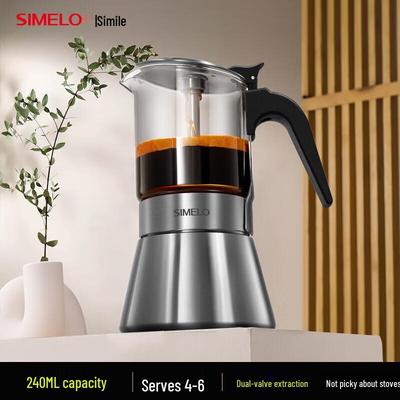 SIMELO Stainless Steel Moka Pot and Electric Stove Collection