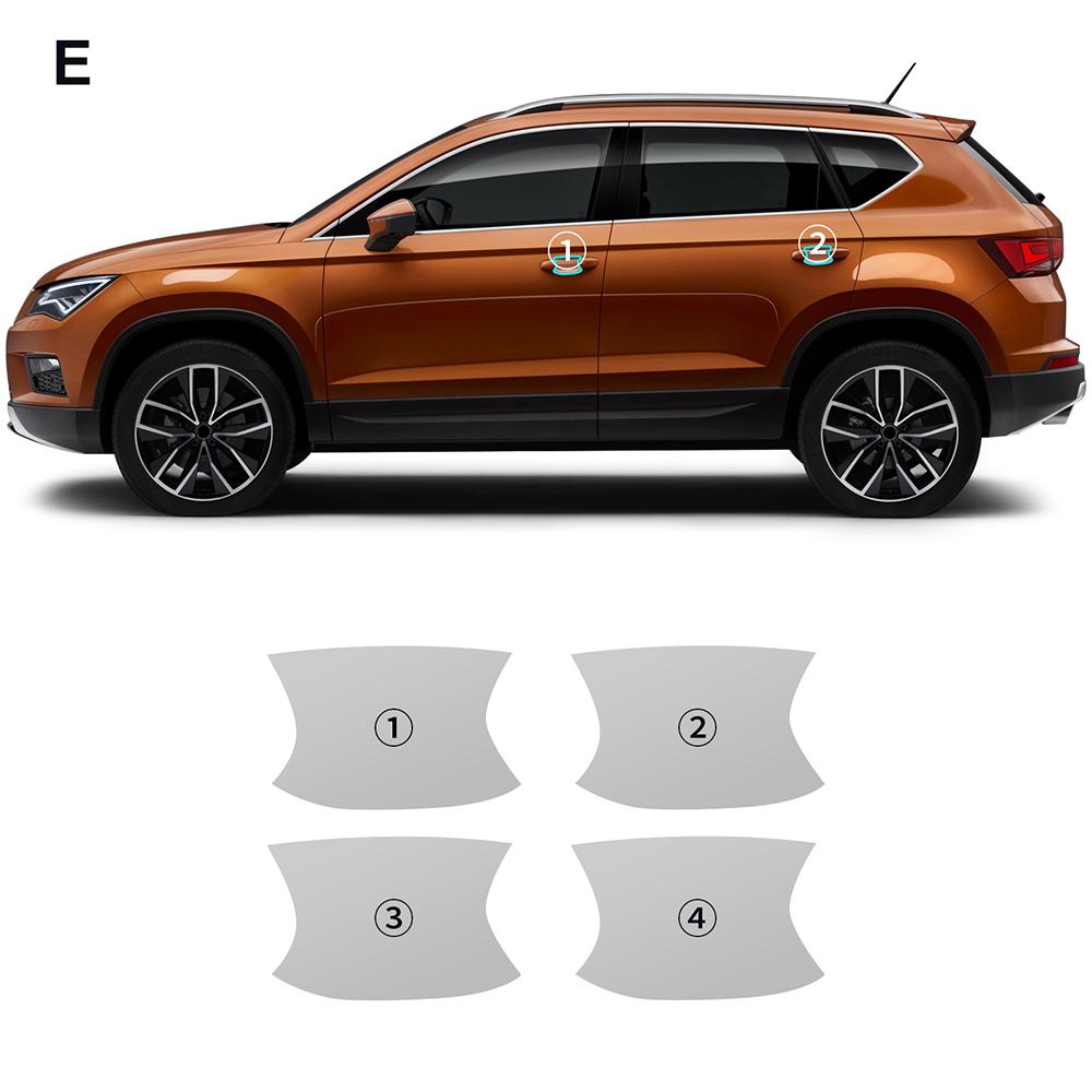 

For Seat CUPRA Ateca 2016- Headlight Rearview B C Pillars Door Handles TPU Protection Film Anti-scratch Pre-cut Clear PPF Clear Film
