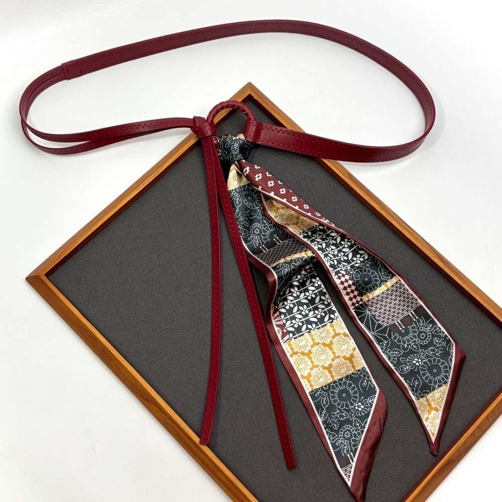 Bohemian Style Retro Jacquard Waistband Adjustable Silk Tie Design Belt Cashew Printed Belt  Suit