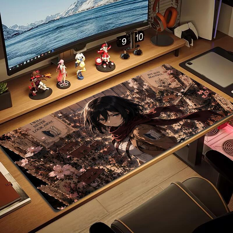 Attack On Titan Print  Cushion Non-slip Laptop Tablet Big Mousepad XXL Mat Mini PC Playmat With Lock Edge