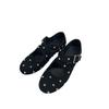 Cowhide version~ Rivet cross one-word buckle flat-soled ballet shoes for women's 2025 new Korean version of round-headed grandma shoes