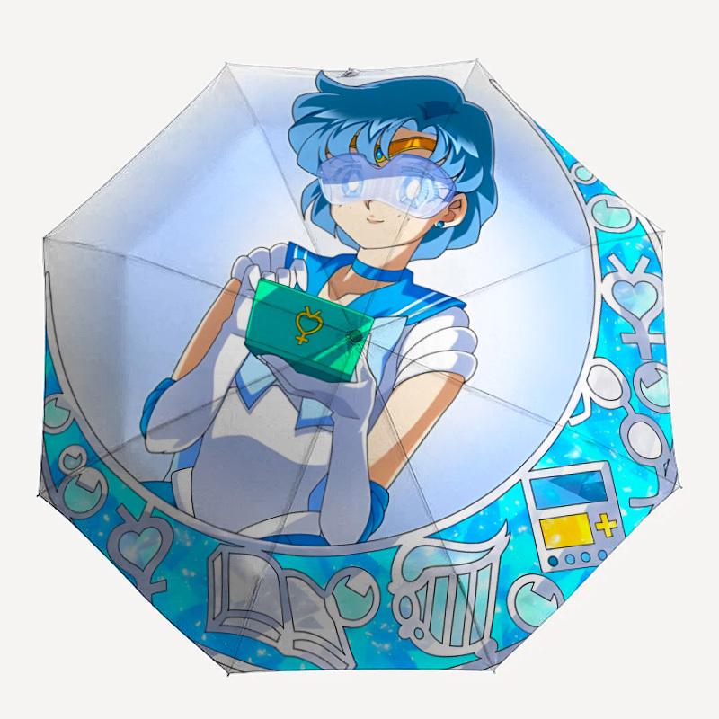 

1pc Moon Crystal Automatic Umbrella Durable Iron Frame & Plastic Handle, Gift for Men & Women, Sturdy Construction yy250902080