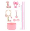 10pcs Cup Accessories Set for Stanley 30oz 40oz Tumbler Straw Cover Cap Boot Spill Proof Stopper Letter Keychain Charm Sticker