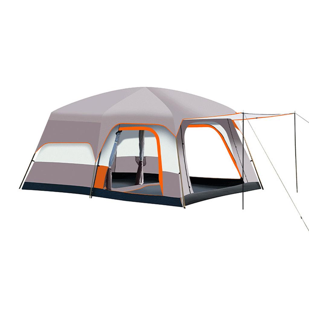 Tenda da Campeggio Tenda Familiare con Doppio Strato Antipioggia 2 Stanze 1 Soggiorno per 4 6 Persone Montaggio Rapido Ventilazione