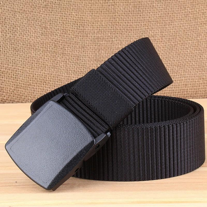 Outdoor Environmentally Friendly Nylon Sports Canvas Belt Casual Security Check YKK Buckle Pants 120cm чёрный