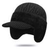 Winter Knitted Hat Outdoor Cycling Ear Protection Windproof Warmth Peaked Cap for Men Women Motorcycle Ear Cover Baseball Cap