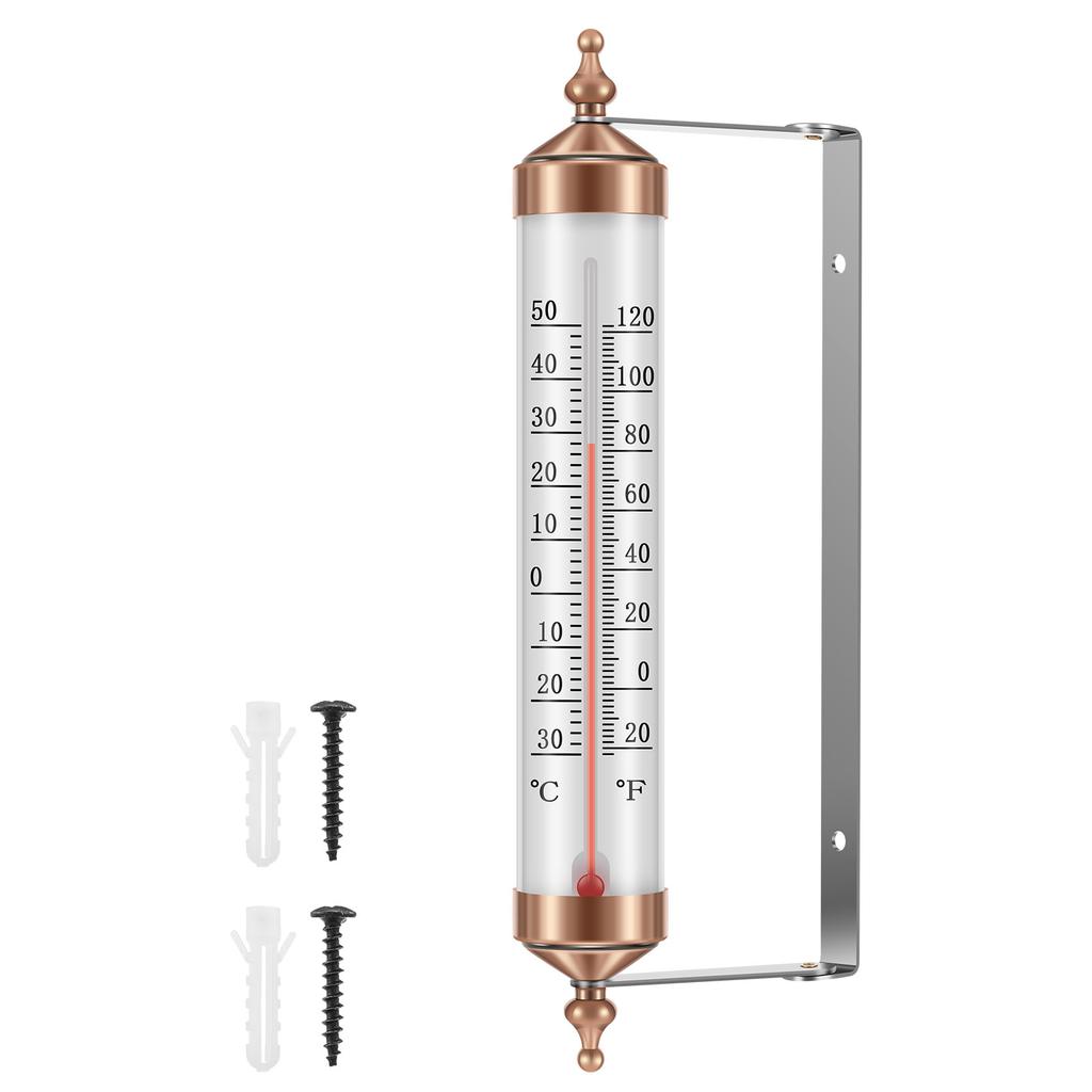 Buiten thermometer Decoratieve Buiten thermometer Waterdicht Geschikt voor Buitenmuur Raam Tuin Kas Terras Garage