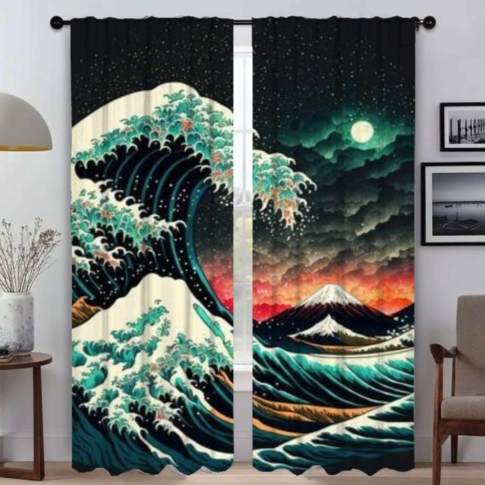 

Блэкаут штора для комнаты 2 панели Волнообразная перегородка Современные шторы для гостиной Тюль для спальни Домашние интерьерные шторы Жалюзи W50xH70cmx2pcs-CL