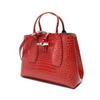 Longchamp Le Roseau 30 Crocodile Pattern Leather Short Handle Bamboo Buckle Tote Bag Medium Women Tote Bags Orange 10058HTSH21