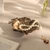 Zinc Alloy Trinket Tray for Small Spaces, Gold Jewelry Dish, 2 Birds