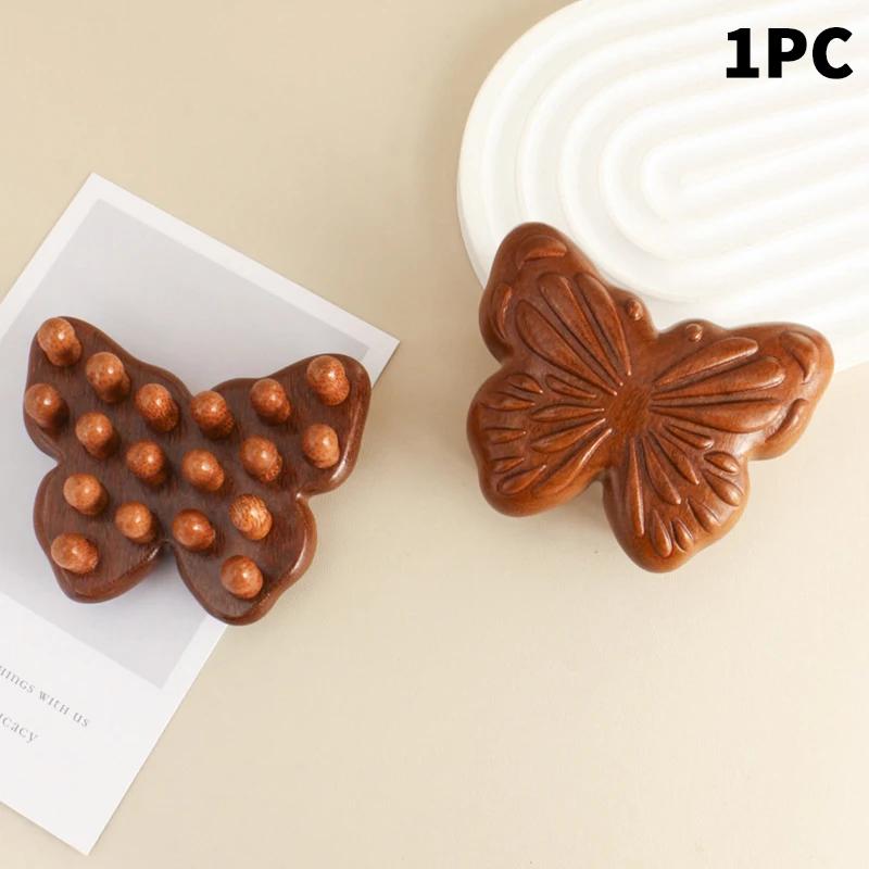 1PCS Year Of The Horse Sandalwood Massage Wood Massager Comb Scalp Head Oil Massager Scalp Hair Comb Tools Chinese New Year Gift