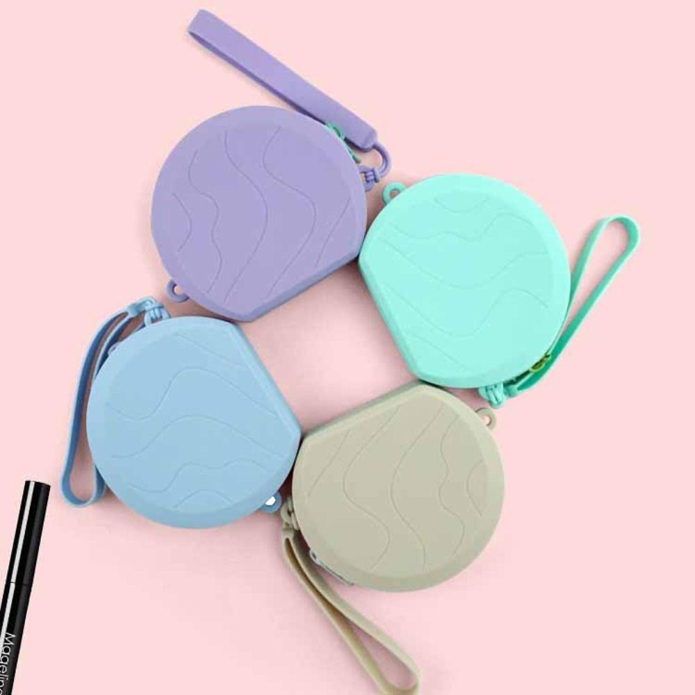 Morandi Color Semicircle Silicone Cosmetic Bag Rectangle Small Item Bag  Outdoor