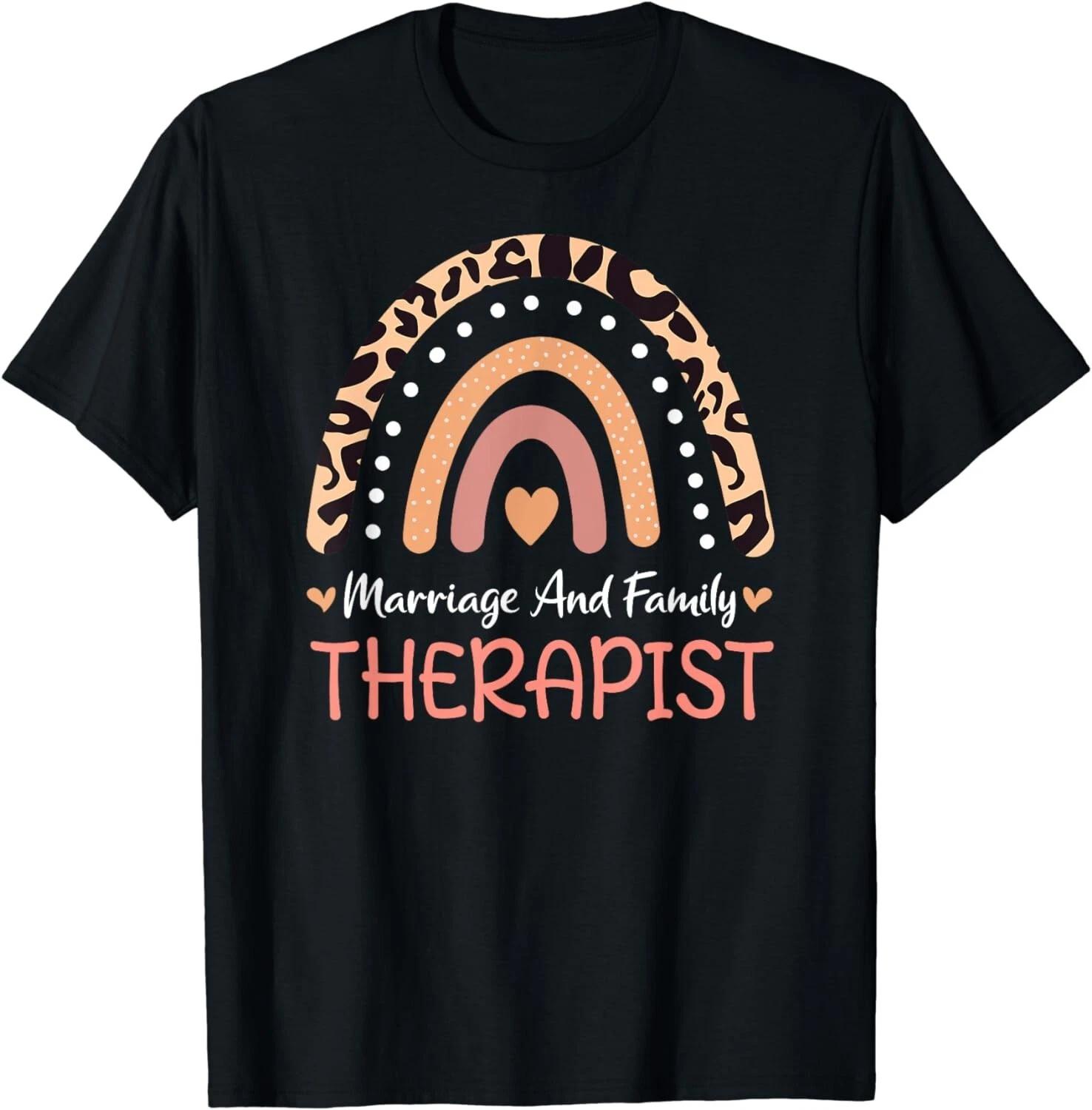 

Marriage And Family Therapist Leopard Rainbow Family Therapy Gift Unisex T-Shirt S