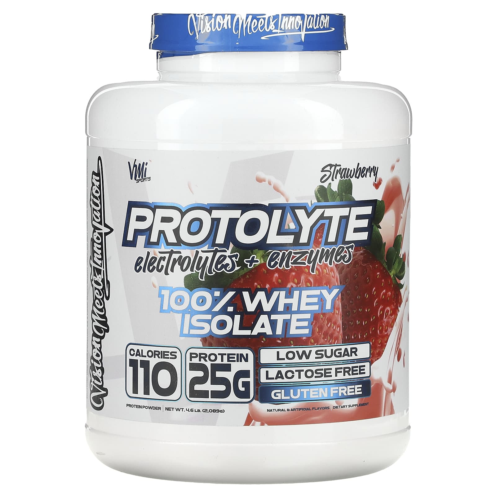 

Protolyte, 100% Whey Isolate, Strawberry Flavor, 2,089G (4.6Lb)
