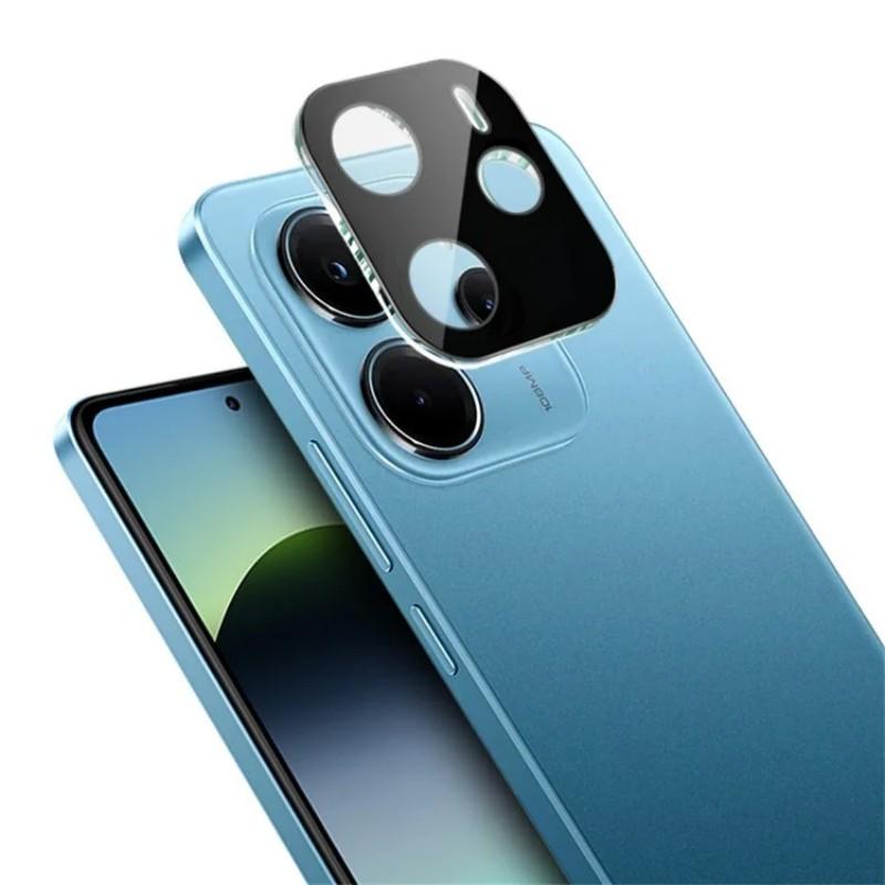 

For Xiaomi Redmi Note 14 4G (163.25x76.55x8.16mm) Camera Lens Protector WANLONFENG HD Full Black Silk Printed Lens Film Black