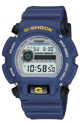 ساعة يد كوارتز بحزام مطاطي رجالي G-Shock، زرقاء، 23.75 (الموديل DW-9052-2V)