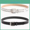 Color Fashion Solid Rivet Decoration Women Casual Wide Belt For Daily Use