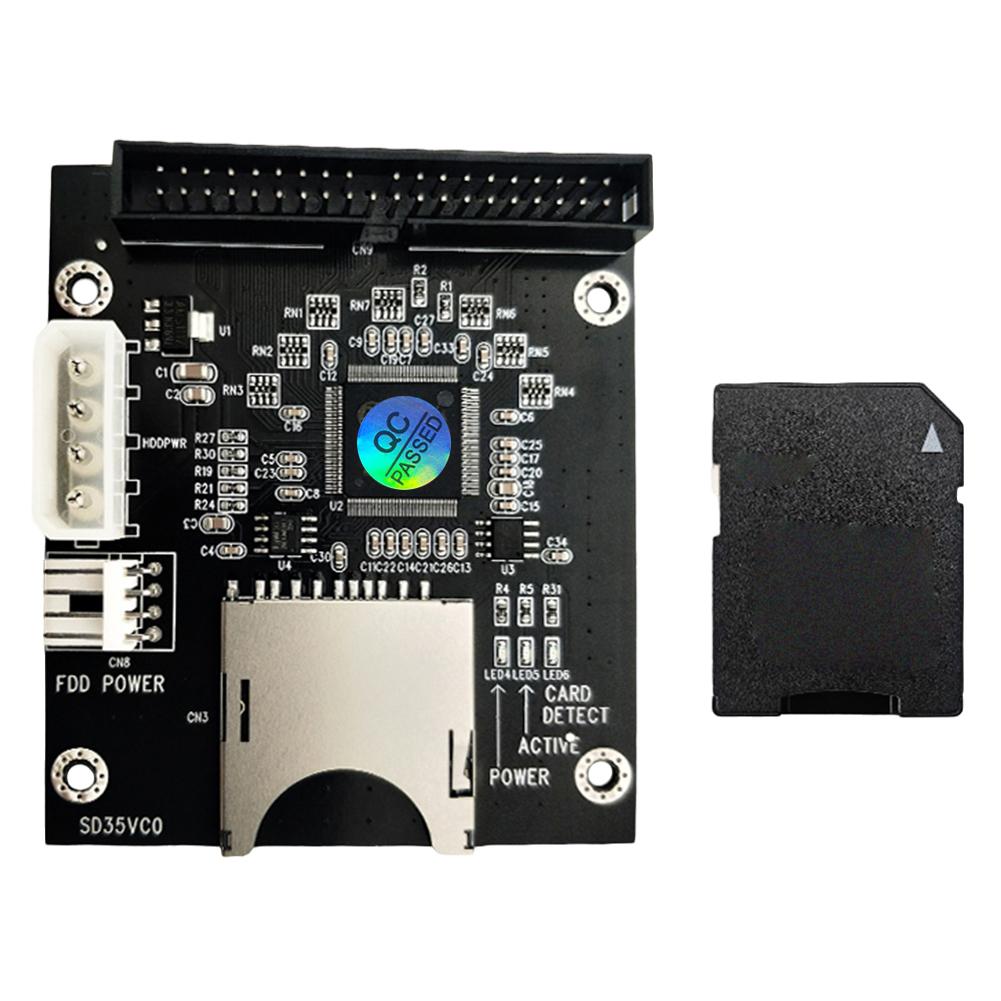 

SD Memory Card To 3.5inch 40Pin IDE Hard Disk Drive Adapter 40Pin Male IDE Adapter Card Support for Dos Linux Windows чорний