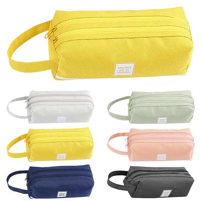 Büyük Kapasiteli Tuval Kalem Kutusu Çocuk Öğrenciler Kırtasiye Kalem Çantası Okul Malzemeleri