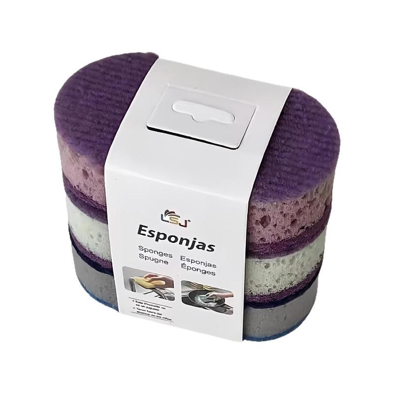 Extra-thick, High-density, Dual-sided Multi-purpose Kitchen Dishwashing Sponge