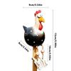 Funny Big Eyed Chicken Statue Long Foot Hen Sculptures Garden Fence Art Supplies Wooden Stake Decoration Resin Crafts