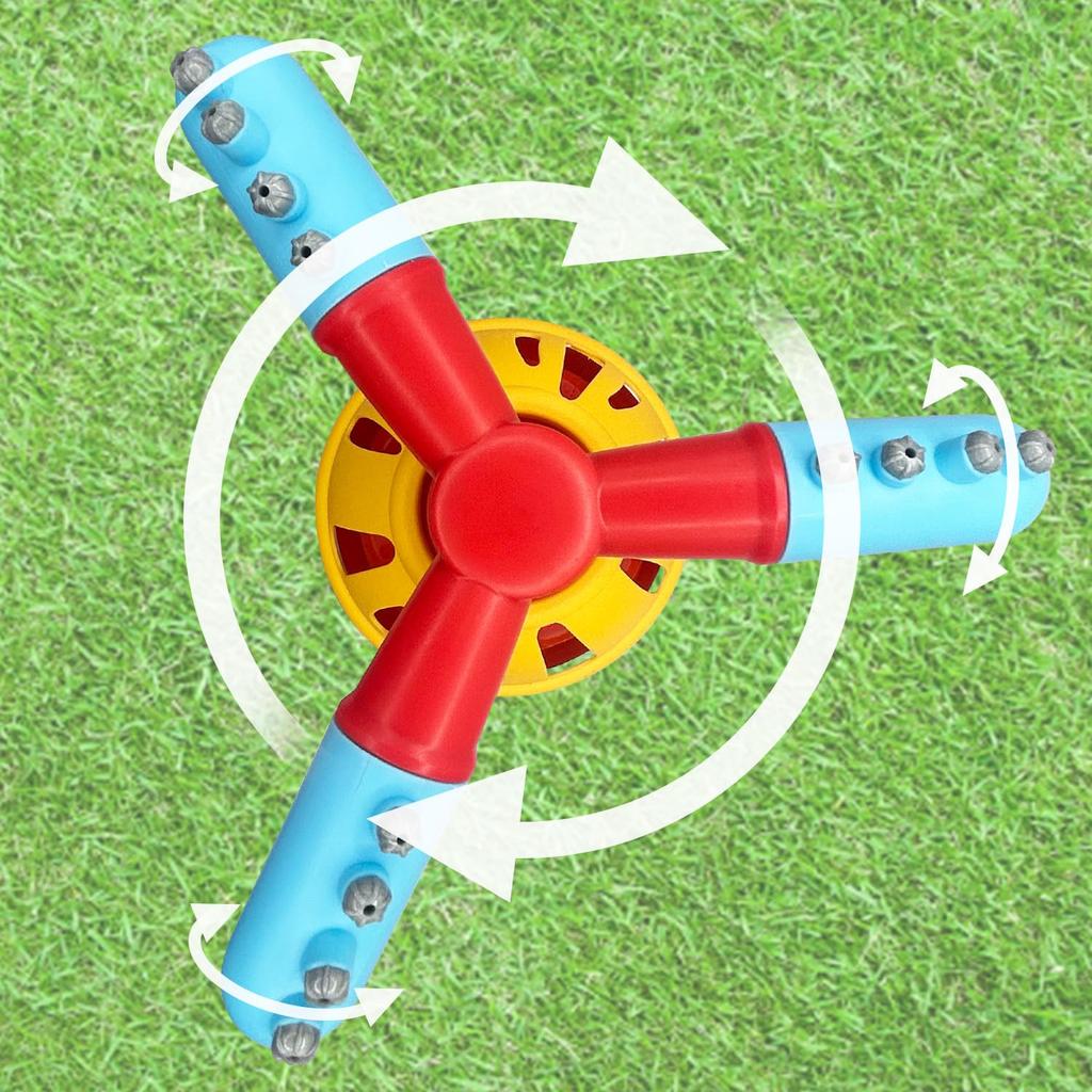 Sprinkler Toy, Water Play Fountain, Fire Hydrant Type, Rotating Fountain, for Garden and Pool Play, Easy Hose Connection, Outdoor Water Toy for Kids