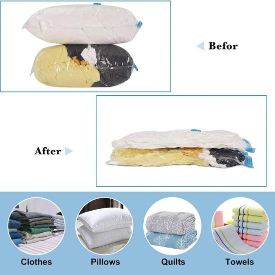 Transparent Vacuum Storage Bag Moisture-Proof Reusable Folding Compressed Thickened Vacuum Bag Clothes
