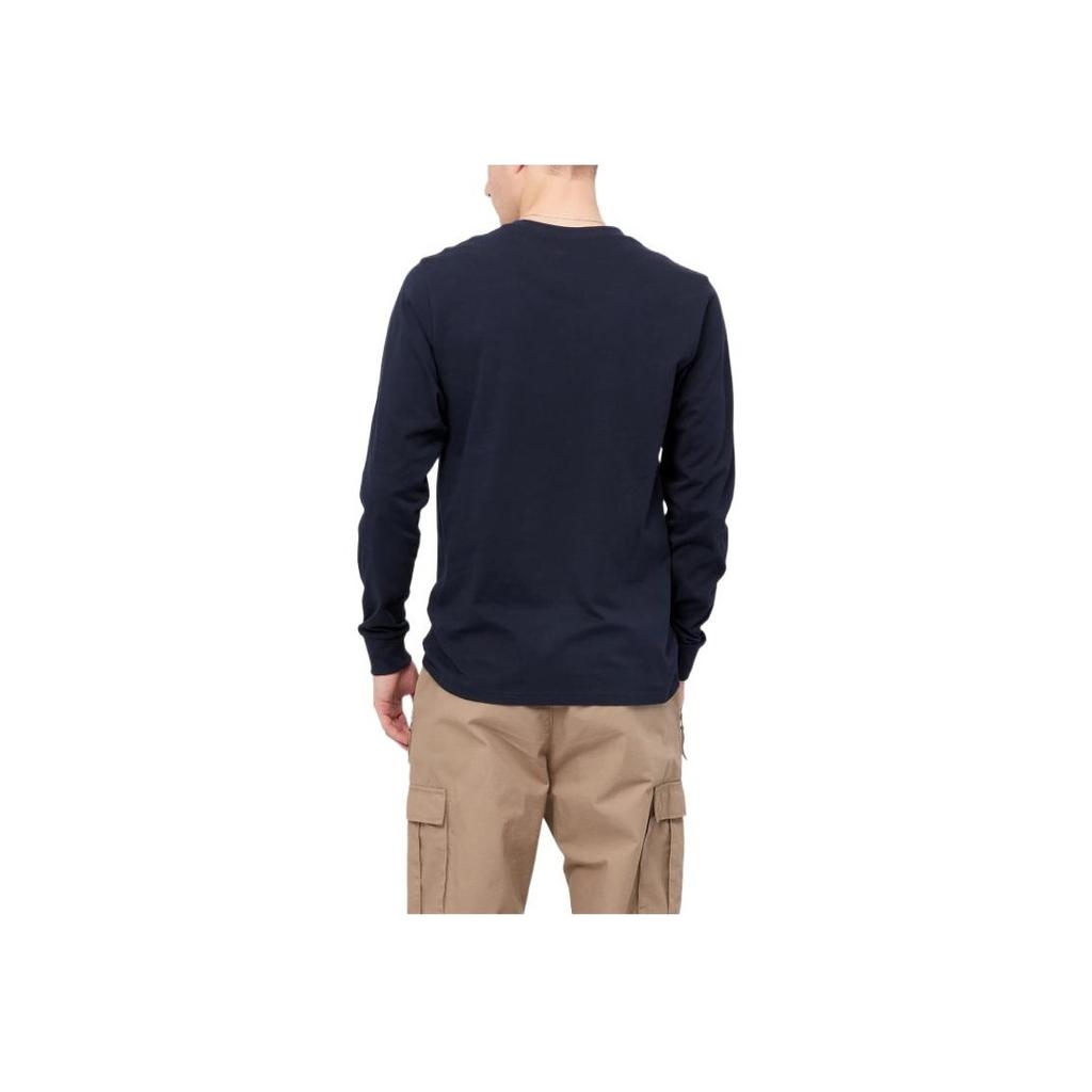 Carhartt WIP FW22 Logo Square Tag Pocket Long Sleeve T-Shirt Men tops I03043-71C-XX