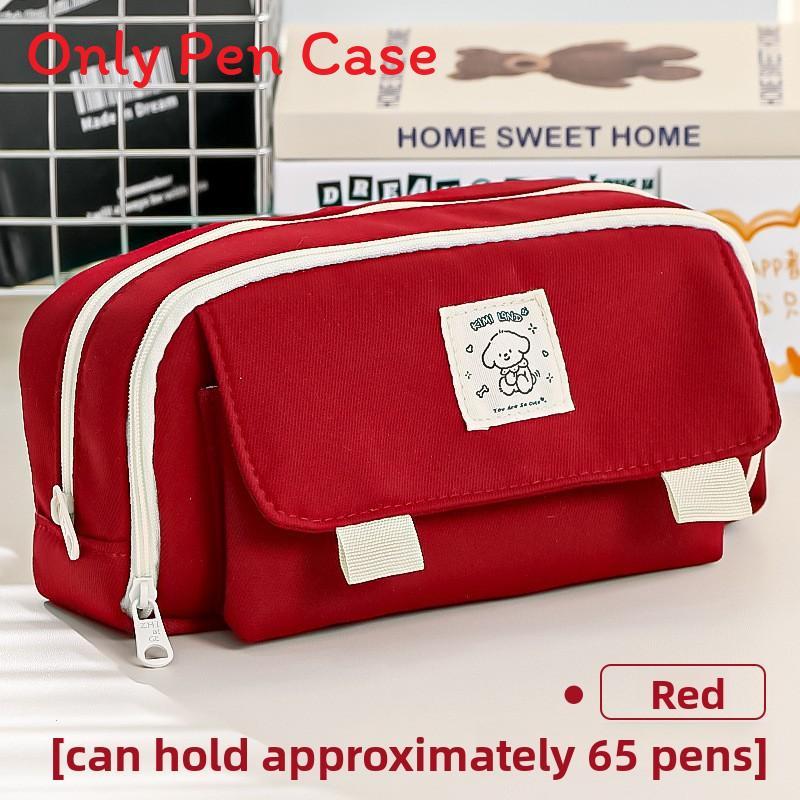 Girls Pen Case Spacious Durable Fabric Organizer For Middle School Students Stationery