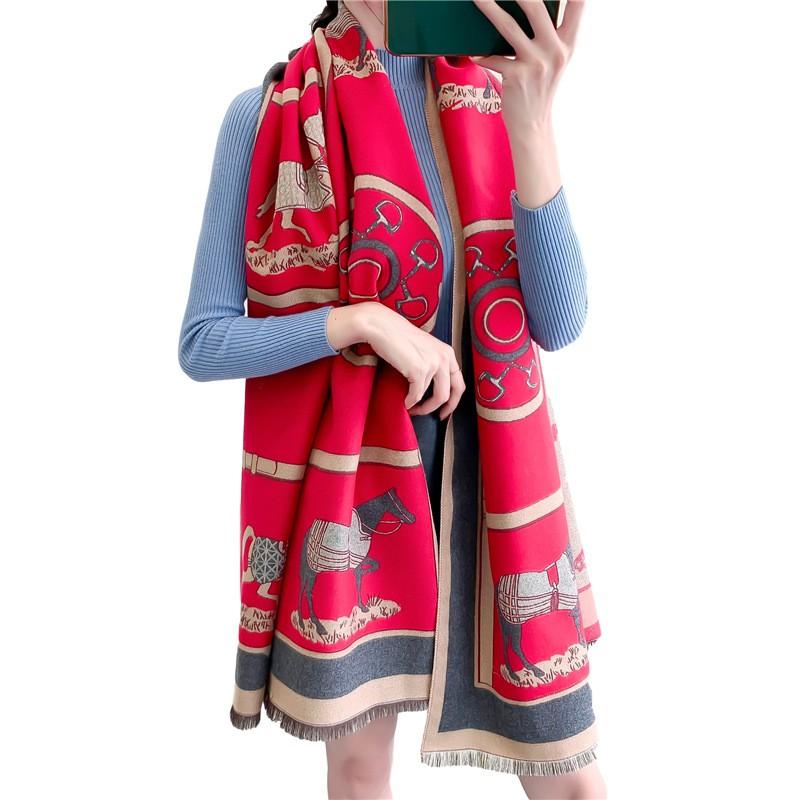 Winter Gift Cashmere Blend Thick Warm Shawl Scarf Women