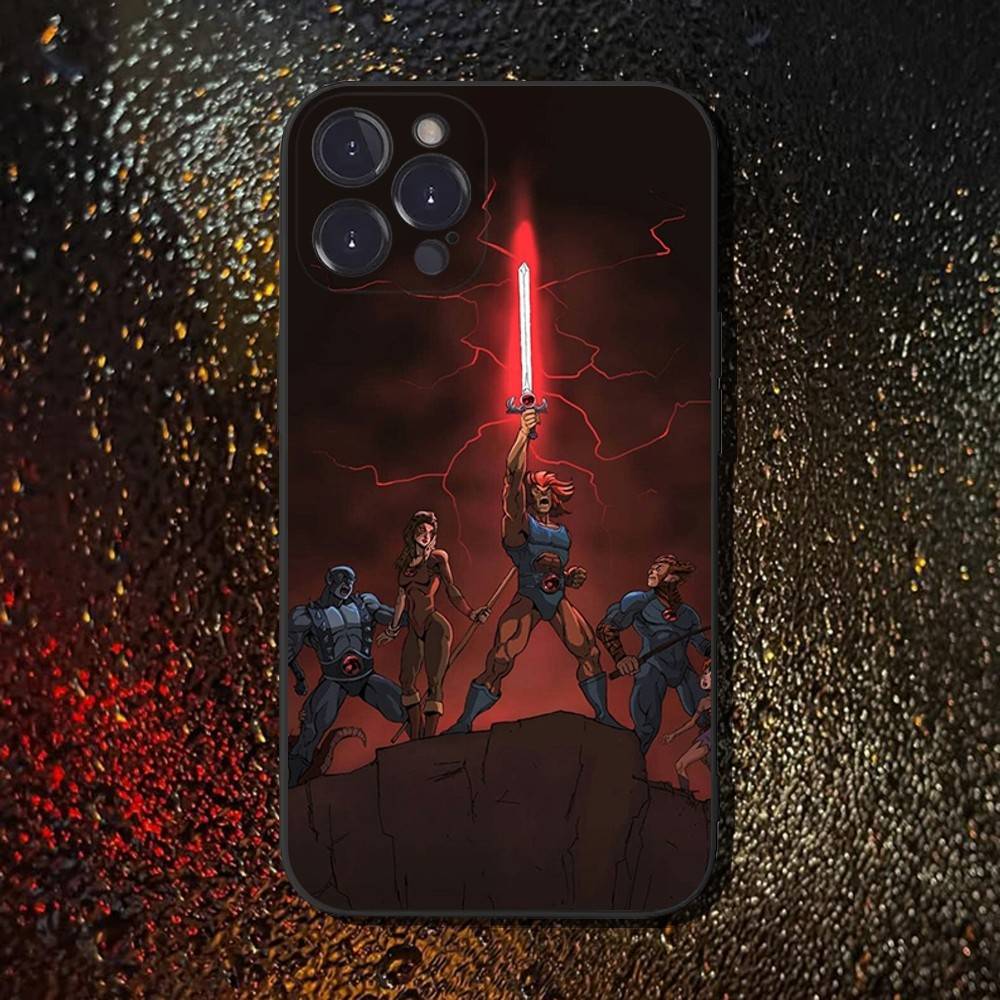 

Cartoon T-ThunderCats Phone Case For iPhone 16,15,14,13,12,11 Plus,Pro Max,XS,X,XR,SE,Mini,8,7,Soft Silicone Black Cover iPhone11