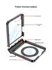 Samsung Z Flip7 Case: 360° Rotating Stand with Wireless Charging, Flip6 Compatible, Transparent Protective Hinge Cover