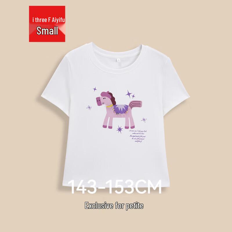 IEF 2026 Spring/Summer Petite Horse Print T-shirt M